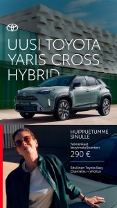 Yaris Cross Hybrid -malleihin nyt huippuetuina: talvirenkaat kevytmetallivantein 290 € ja edullinen Toyota Easy Osamaksu -rahoit...